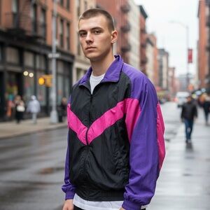 Vintage American Made Sportswear Men's Zip Up Jacket Windbreaker Size L